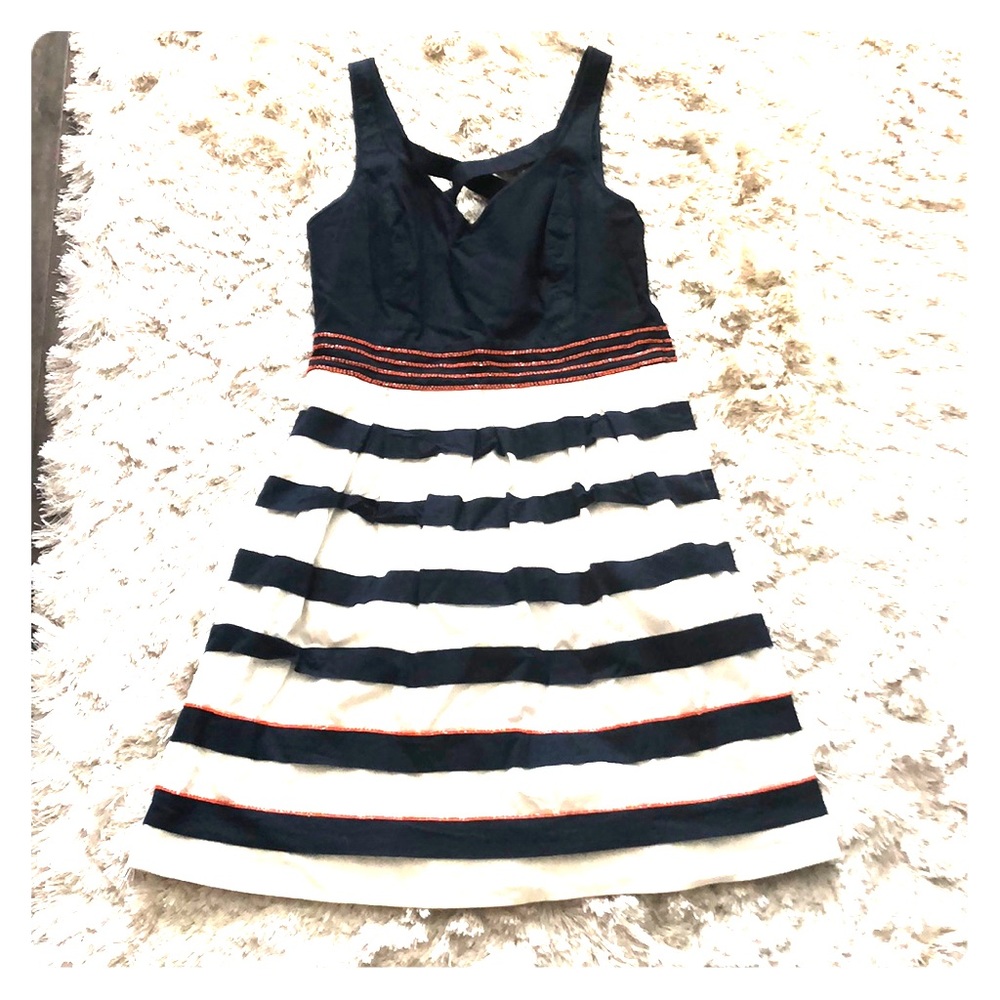 Blue, White and Orange LEIFNOTES dress in size 8